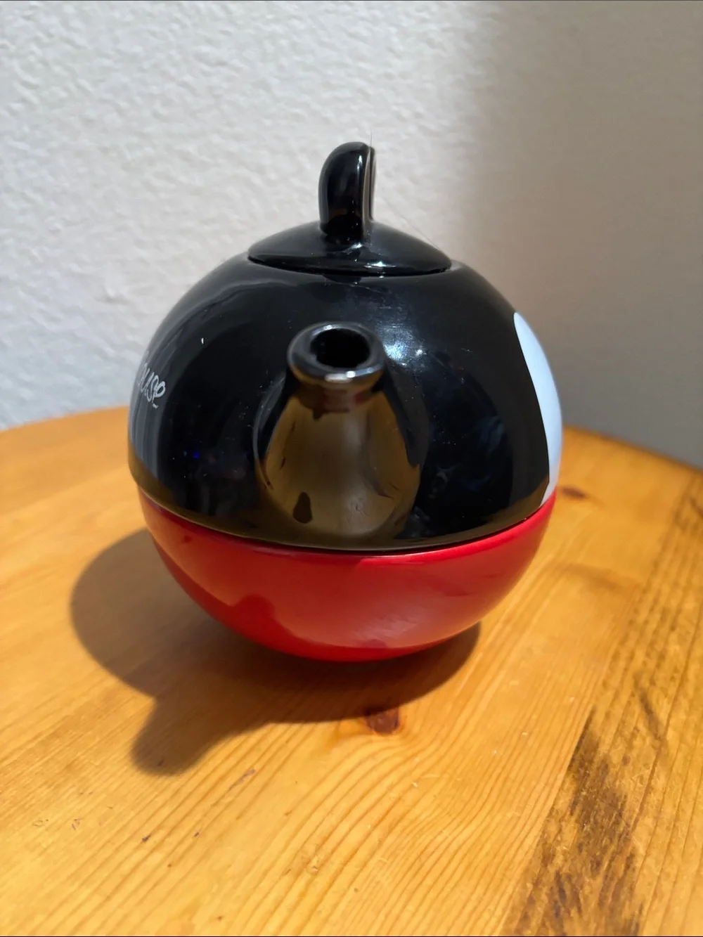 Mickey Mouse Black and Red Teapot and Cup Set